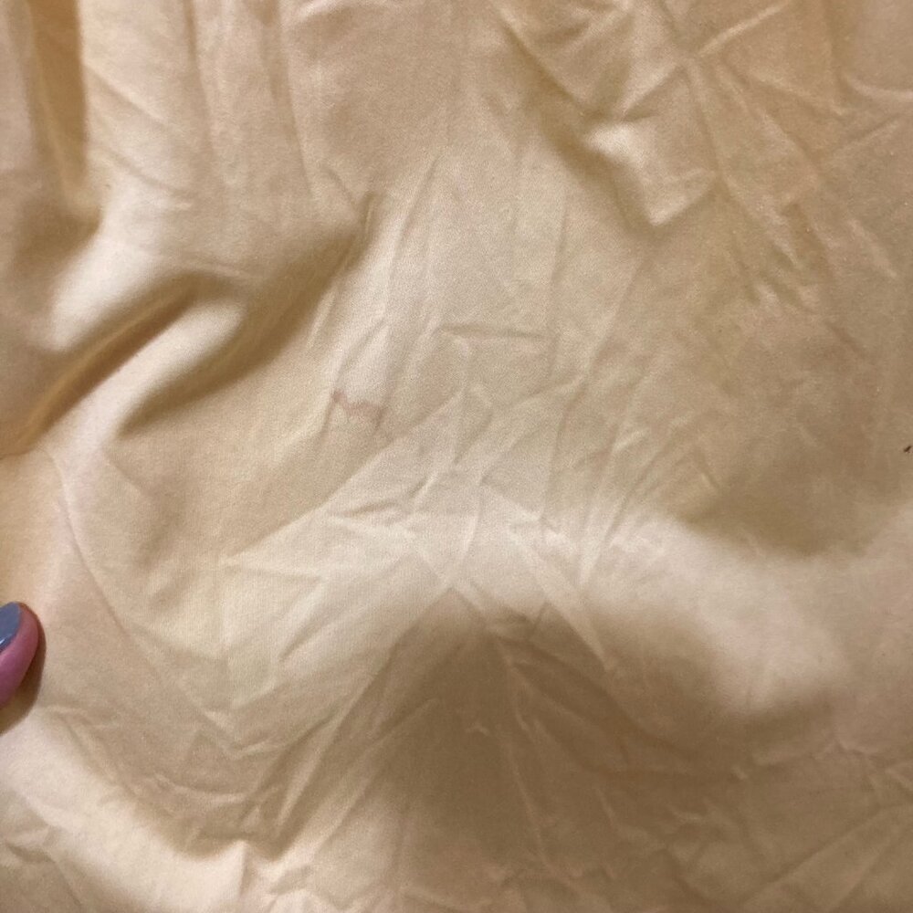 David’s Bridal Yellow Y-neck Sateen Dress in Size 10 - Picture 9 of 14